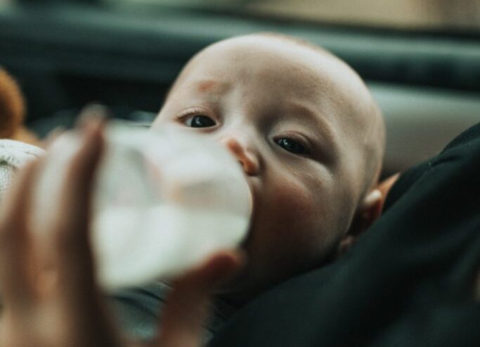 baby drinking bottle